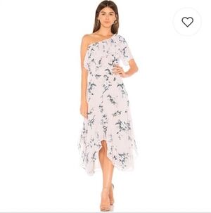 Misa Los Angeles Lavender Floral Asymmetrical Dress